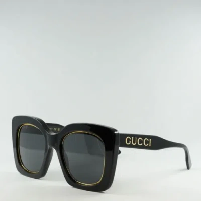 Pre-owned Gucci Gg1151s 001 Black/grey 51-23-145 Sunglasses In Gray
