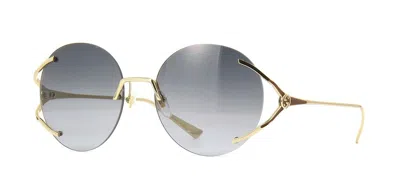 Pre-owned Gucci Gg1151s Havana And Gold/red Brown (003) Sunglasses