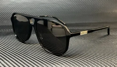 Pre-owned Gucci Gg1156s 001 Black Dark Grey Men's M Size 57 Mm Sunglasses In Gray