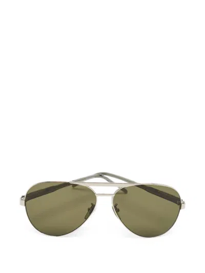 Pre-owned Gucci Gg1163s Pilot Sunglasses In Green