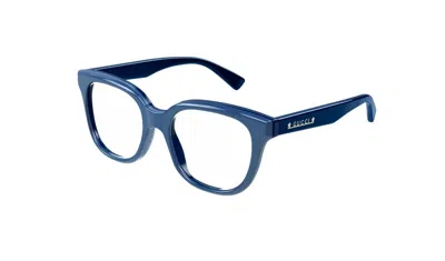 Pre-owned Gucci Gg1173o 003 Blue Soft Cat-eye Women's Eyeglasses In Clear