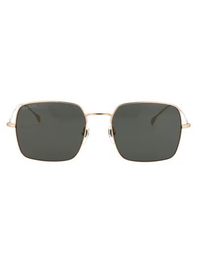 Gucci Gg1184s Sunglasses In 001 Gold Gold Grey