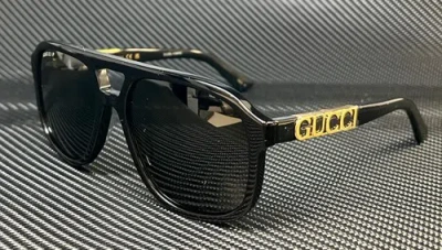 Pre-owned Gucci Gg1188s 001 Black Grey Polarized Unisex M Size Sunglasses In Gray