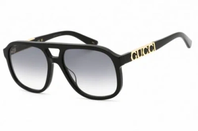 Pre-owned Gucci Gg1188s-002-58 Sunglasses Size 58mm 140mm 17mm Black Unisex In Grey Gradient