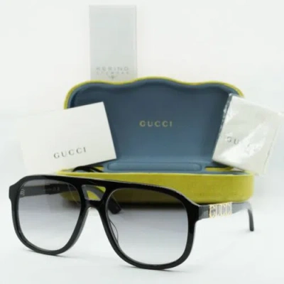Pre-owned Gucci Gg1188s 002 Black/grey Gradient 58-17-140 Sunglasses In Gray Gradient