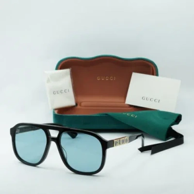 Pre-owned Gucci Gg1188s 004 Black/blue 58-17-140 Sunglasses Authentic