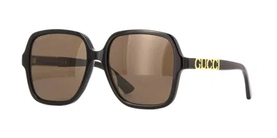 Pre-owned Gucci Gg1189s Black/brown Polarized (001) Sunglasses