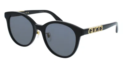 Pre-owned Gucci Gg1191sk-003 Women's Black Frame / Gray Tinted Lens Sunglasses