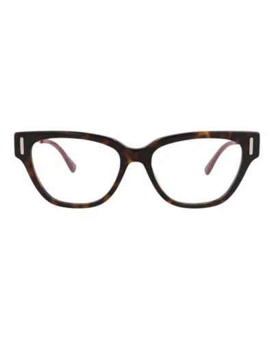 Gucci Gg1205o Eyeglasses In Havana Silver Transparent