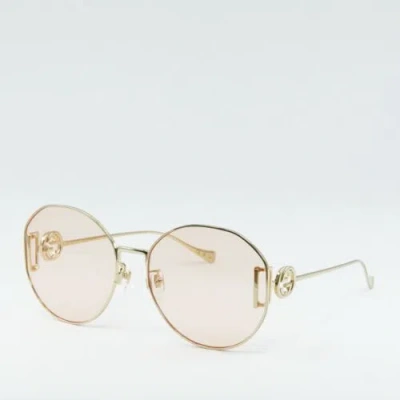 Pre-owned Gucci Gg1206sa 004 Gold/pink 63-18-140 Sunglasses Authentic