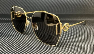 Pre-owned Gucci Gg1207sa 005 Gold Brown Women's 64 Mm M Size Sunglasses