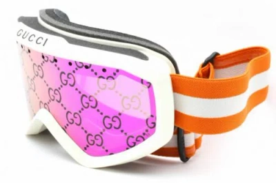 Pre-owned Gucci Gg1210s-002-99 Sunglasses Size 99mm 0mm 1mm Ivory Unisex In Pink