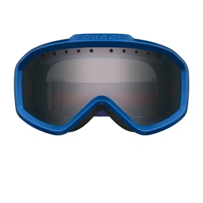 Gucci Gg1210s Linea Lettering 006 Blue Silver Sunglasses