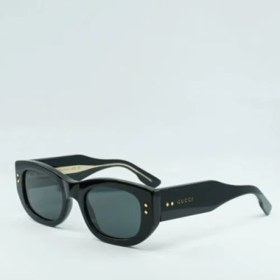 Pre-owned Gucci Gg1215s 002 Black/grey 51-22-145 Sunglasses Authentic In Gray