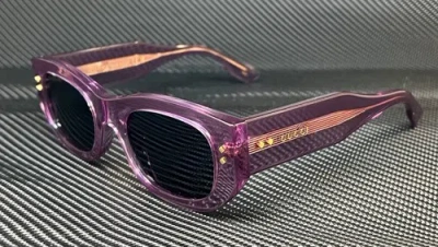 Pre-owned Gucci Gg1215s 003 Violet Blue Women's 51 Mm M Size Sunglasses