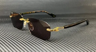 Pre-owned Gucci Gg1221s 002 Gold Havana Brown Men's 56 Mm Sunglasses