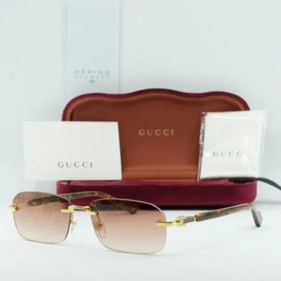 Pre-owned Gucci Gg1221s 004 Gold/yellow/red Gradient 56-16-140 Sunglasses