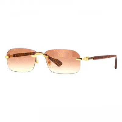Gucci Gg1221s Mirrored Ssima Pattern Sunglasses In Brown