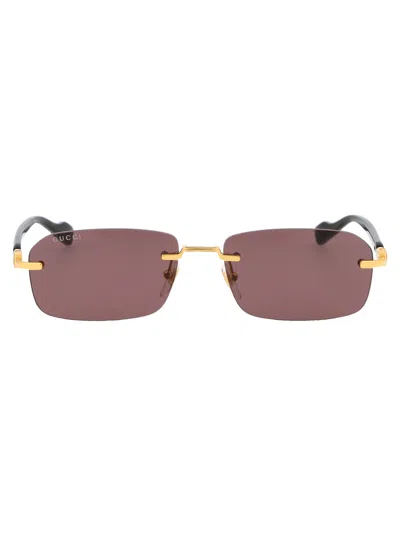 Gucci Gg1221s Sunglasses In 002 Gold Havana Brown