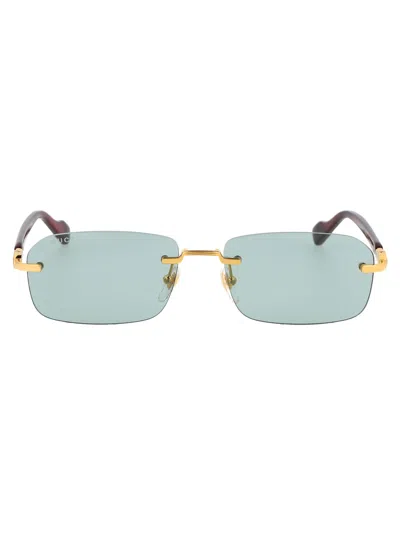 Gucci Gg1221s Sunglasses In Gold Burgundy Green