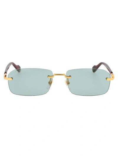 Gucci Gg1221s Sunglasses In 003 Gold Burgundy Green