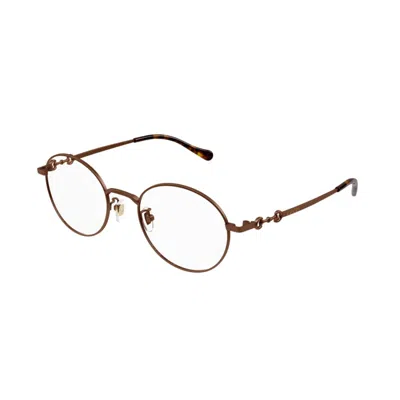 Gucci Gg1228oj003 Brown Brown Transpare In Neutral