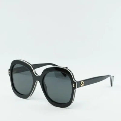 Pre-owned Gucci Gg1240s 001 Black/gray 57-20-145 Sunglasses