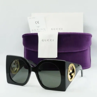 Pre-owned Gucci Gg1254s 001 Black/grey 55-22-140 Sunglasses In Gray