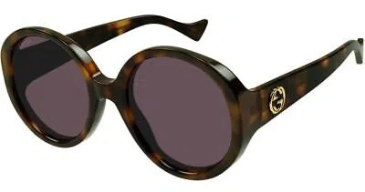 Pre-owned Gucci Gg1256s-003-56 Havana Havana Violet In Purple