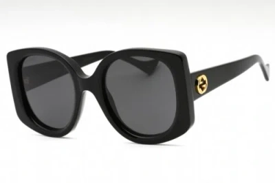 Pre-owned Gucci Gg1257s-001-53 Sunglasses Size 53mm 145mm 22mm Black Women In Gray