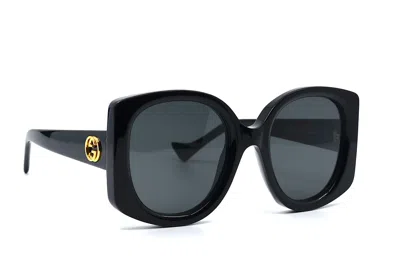 Pre-owned Gucci Gg1257s 001 Black Grey Authentic Sunglasses 53-22 In Gray