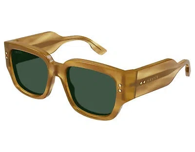 Pre-owned Gucci Gg1261s-004 Havana Havana Green Sunglasses