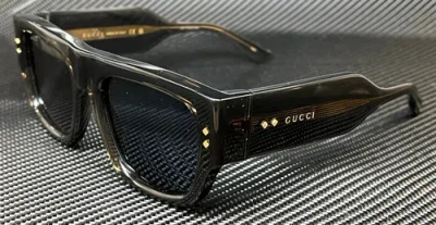 Pre-owned Gucci Gg1262s 003 Grey Blue Men's Medium 54 Mm Sunglasses