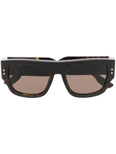 Gucci Eckige Gg1262s Sonnenbrille In Brown