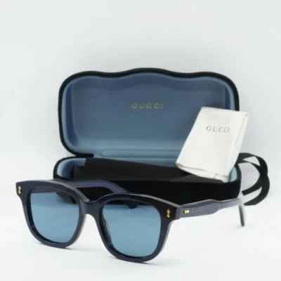 Pre-owned Gucci Gg1264s 002 Blue/blue 52-18-145 Sunglasses