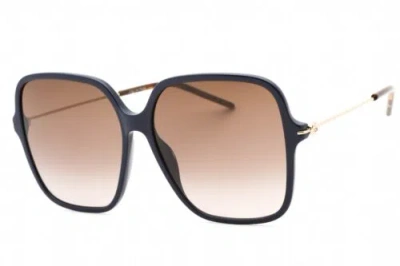 Pre-owned Gucci Gg1267s-004-60 Sunglasses Size 60mm 145mm 15mm Blue Women In Gold
