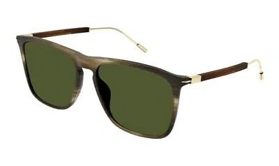 Pre-owned Gucci Gg1269s-003-58 Havana Gold Green