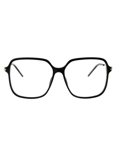 Gucci Gg1271o Glasses In 001 Black Gold Transparent