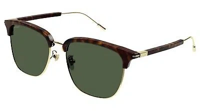 Pre-owned Gucci Gg1275sa-002 Clubmaster Havana In Green
