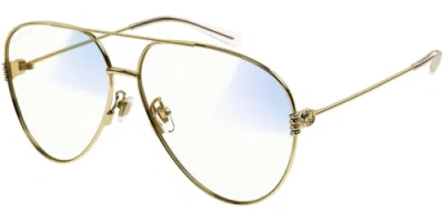 Pre-owned Gucci Gg1280s-001-62 Gold In Clear