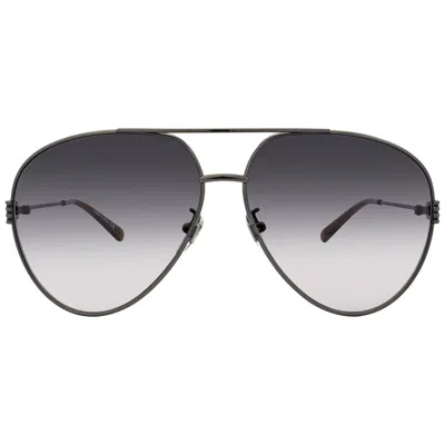 Pre-owned Gucci Gg1280s-002 Women's Dark Ruthenium Frame / Grey Gradient Lens Sunglasses In Gray