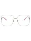 Gucci Gg1284oa Glasses In 002 Silver Silver Transparent