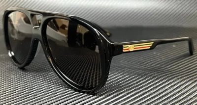 Pre-owned Gucci Gg1286s 001 Black Brown Medium Men's 59 Mm Sunglasses