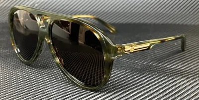 Pre-owned Gucci Gg1286s 003 Havana Brown Men's Medium 59 Mm Sunglasses