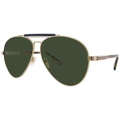 Pre-owned Gucci Gg1287s-003-61 Gold Havana Sunglasses In Green