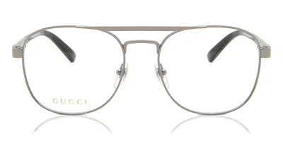 Gucci Gg1290o Men's Glasses, Silver, Size 54