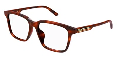 Gucci Gg1293oa Asian Fit Men's Glasses, Tortoiseshell, Size 54 In Brown