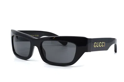 Pre-owned Gucci Gg1296s 001 Black Grey Men's Sunglasses 55-18-130 Authentic In Gray