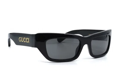 Pre-owned Gucci Gg1296sa 001 Black Grey Authentic Sunglasses In Gray