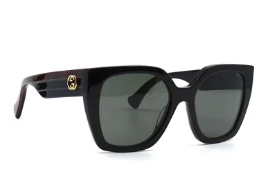 Pre-owned Gucci Gg1300s 001 Black Grey Authentic Sunglasses 55-19 In Gray